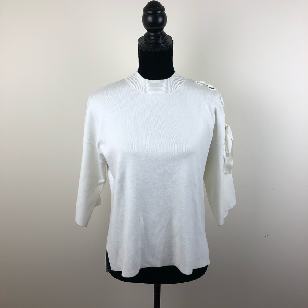 Karen Millen lace up shoulder sweater - Picture 4 of 6